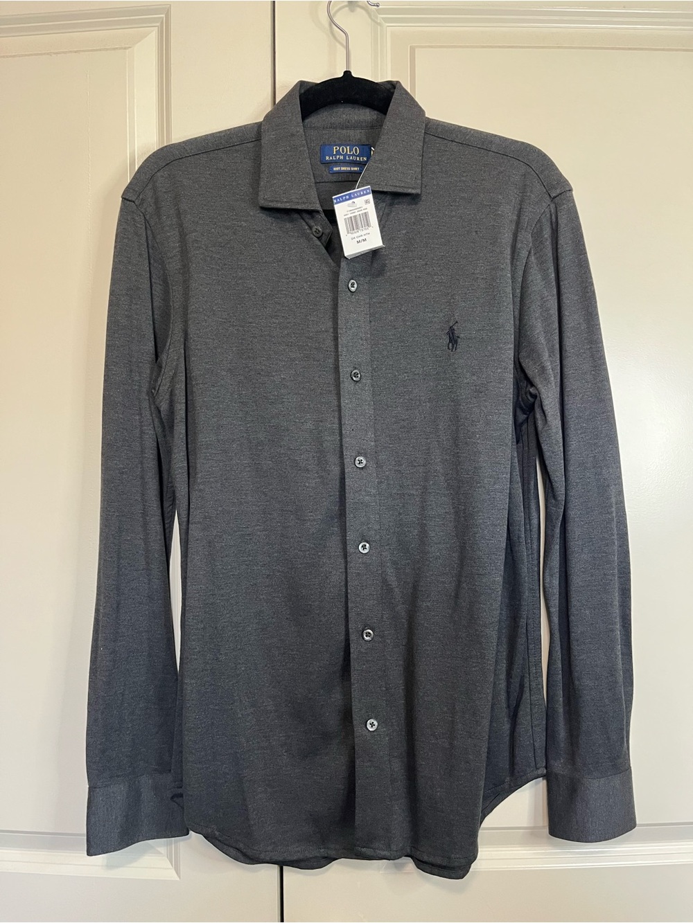 Ralph Lauren Men’s Long-Sleeve Charcoal Button-Down Shirt